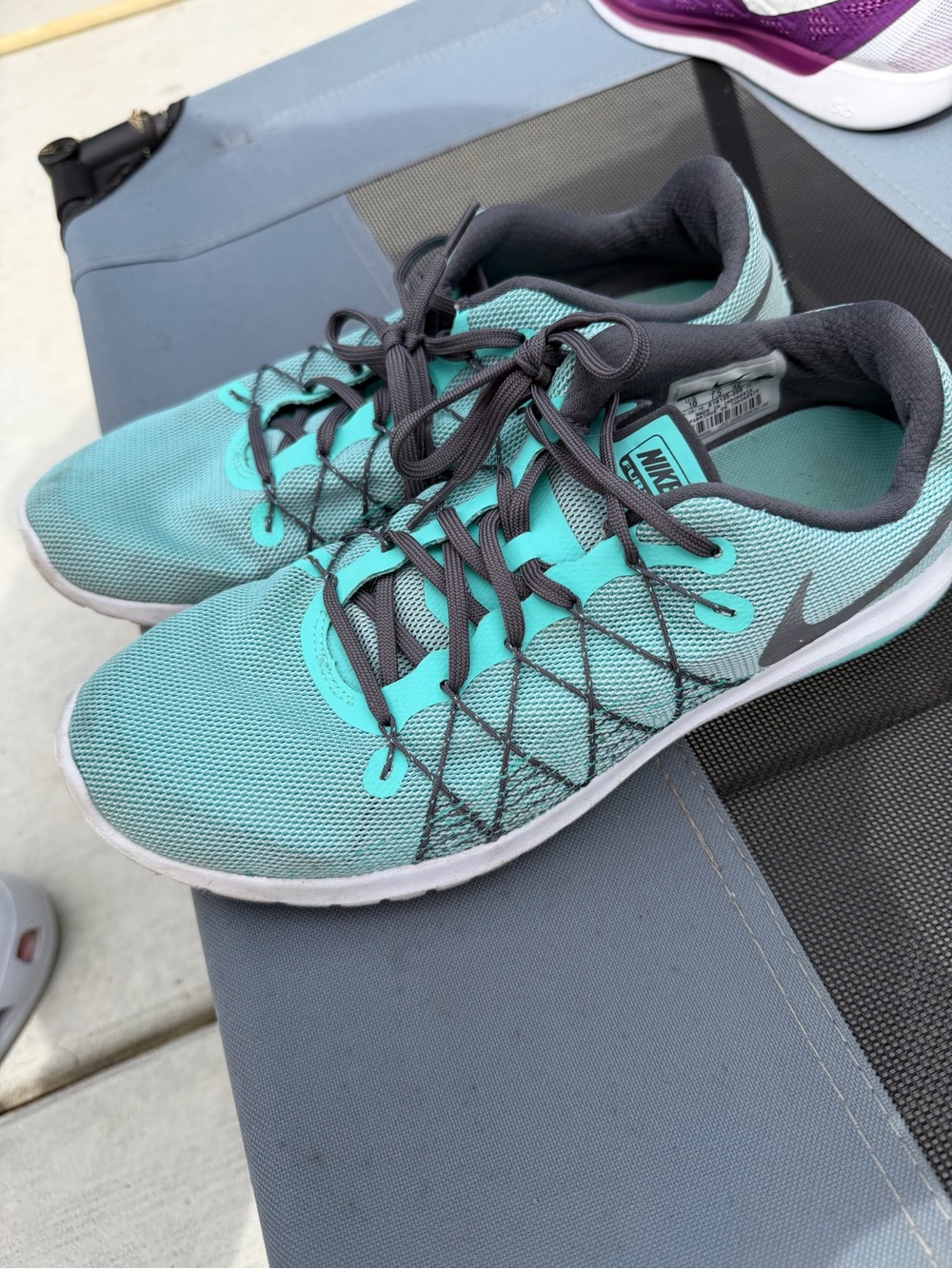 Nike Fury Women's Aqua Mesh Training Sneakers with Gray Accents